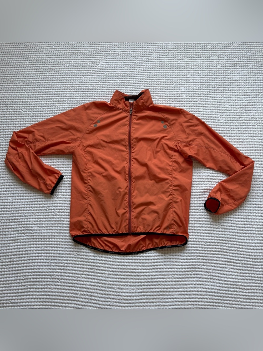 MEC Mountain Equipment Co-op Orange Lightweight Cycling Jacket Reflective L
